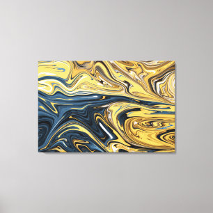 Abstract gesmolten goudverf Beste hedendaagse Canvas Afdruk