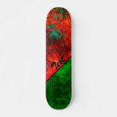 Abstract gesteente marmer getextureerd marvy dark  skateboard (Voorkant)