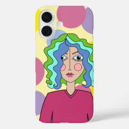 Abstract gestileerd gezicht iPhone / iPad hoesje