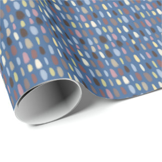 Abstract gestippeld blauw patrooninpakpapier cadeaupapier