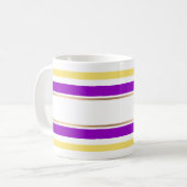 Abstract, gestript, elegant leuk per schatje koffiemok (Voorkant links)