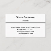 Abstract, gestript, elegant leuk per schatje visitekaartje (Achterkant)