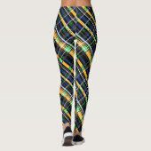 Abstract gestript felgele marinier leggings (Achterkant)
