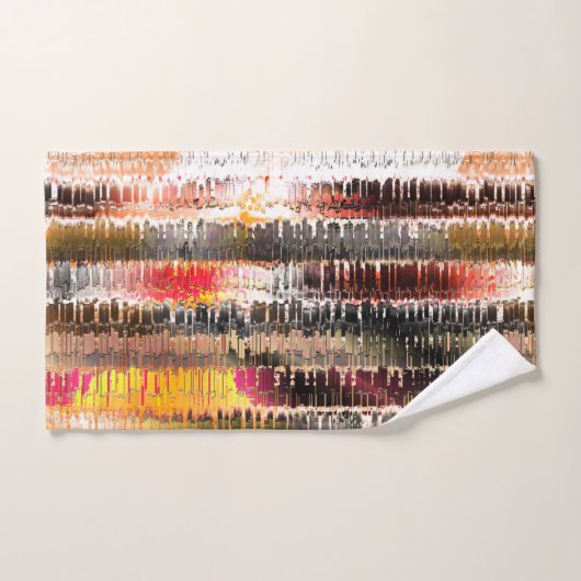 Abstract gestript van opvallend gesneden papier bad handdoek (Handdoek)