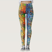 Abstract gestructureerd patroon leggings (Voorkant)