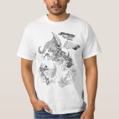 Abstract getekend t-shirt (Voorkant)