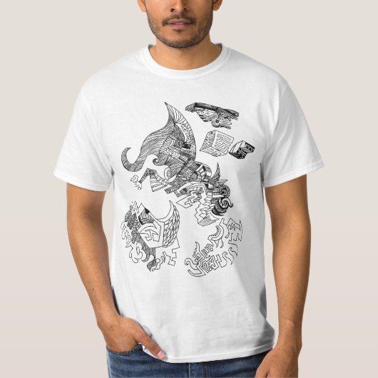 Abstract getekend t-shirt (Voorkant)