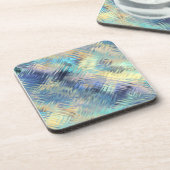 Abstract getemperatuurd pasteelstraal bier onderzetter (Linkerzijde)