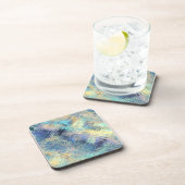 Abstract getemperatuurd pasteelstraal bier onderzetter (Rechterzijde)