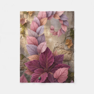 Abstract getextureerde bloem- en mozaïekpatroon ku fleece deken
