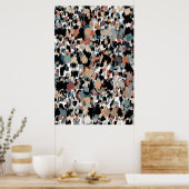 Abstract gevlekt camouflage poster (Keuken)