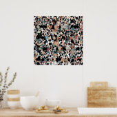 Abstract Gevlekt Camouflagepatroon Poster (Keuken)