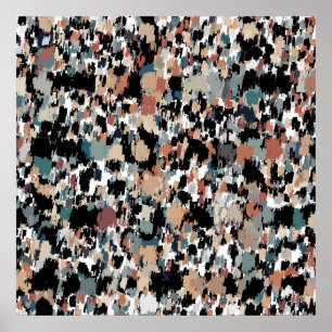 Abstract Gevlekt Camouflagepatroon Poster