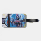 Abstract gezicht bagagelabel (Achterkant horizontaal)