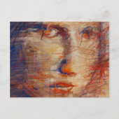 Abstract gezicht briefkaart (Voorkant)