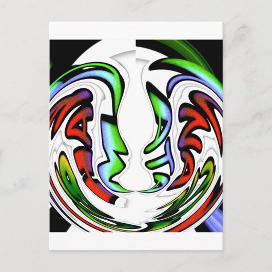 Abstract gezicht Hakuna Matata Art Print Briefkaart (Voorkant)