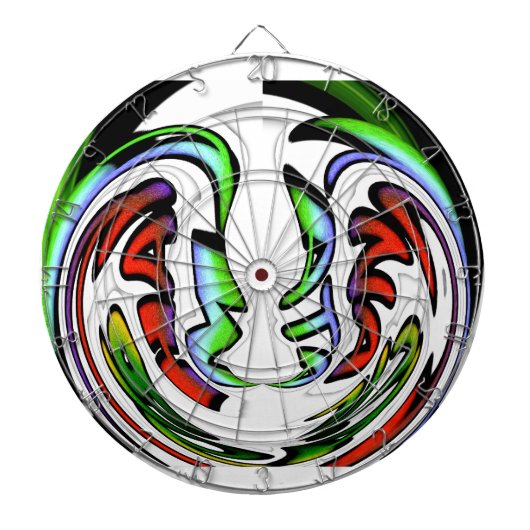 Abstract gezicht Hakuna Matata Art Print Dartbord (Voorkant)