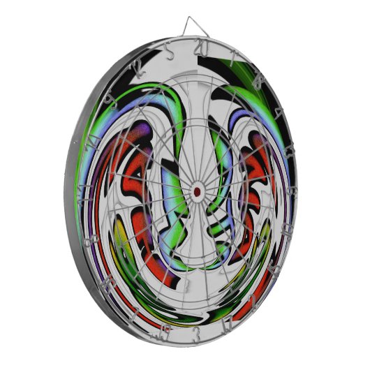 Abstract gezicht Hakuna Matata Art Print Dartbord (Voorkant Links)