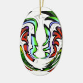 Abstract gezicht Hakuna Matata Art Print Keramisch Ornament (Links)