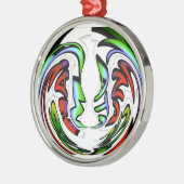 Abstract gezicht Hakuna Matata Art Print Metalen Ornament (Links)