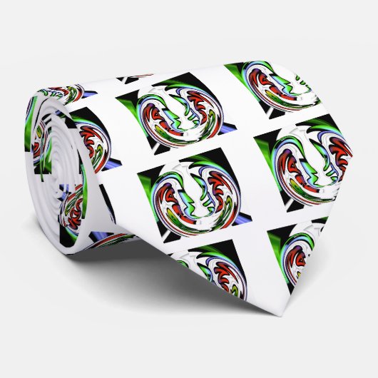 Abstract gezicht Hakuna Matata Art Print Stropdas (Opgerold)