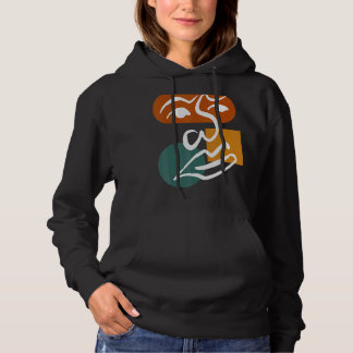 Abstract gezicht One Line Women Mannen Kinder jong Hoodie