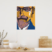 Abstract gezicht poster (Keuken)