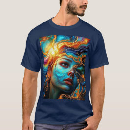 Abstract gezicht t-shirt