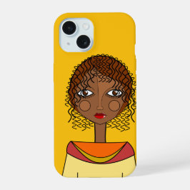 Abstract  gezicht Telefoonhoes iPhone 15 Hoesje