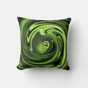 Abstract gezicht van onschuld in Chartreuse Pillow Kussen