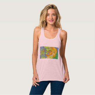 abstract gezicht vrolijk tanktop