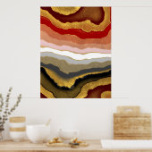 Abstract Gilded Agate Poster (Keuken)