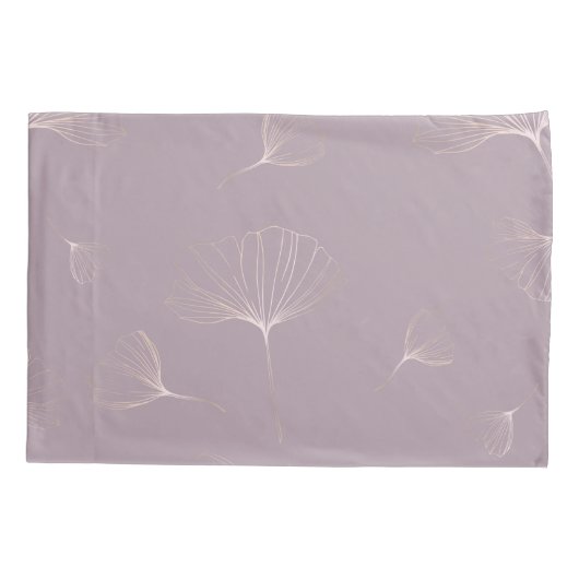 Abstract Ginkgo Biloba Botanisch Roos Gold Kussensloop (Achterkant)