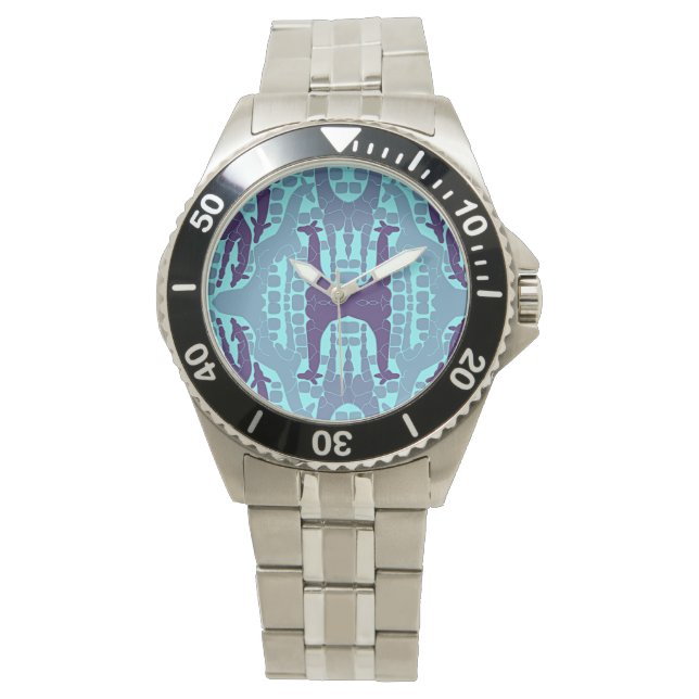 Abstract Giraffe Patroon Horloge (Voorkant)