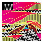 Abstract Glanzend Landschap Poster Perfect Poster (Voorkant)
