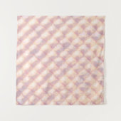 Abstract glanzend pastelkleurig vierlobbig patroon wandkleed (Voorkant)