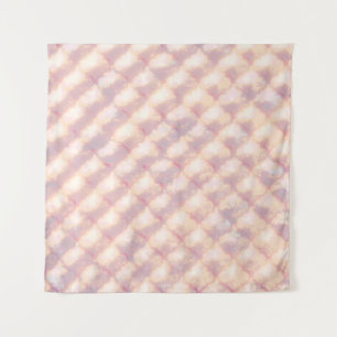 Abstract glanzend pastelkleurig vierlobbig patroon wandkleed