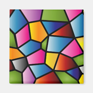 Abstract Glas in lood Magnet Magneet