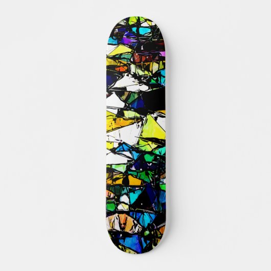 Abstract Glas in lood Skateboard (Voorkant)