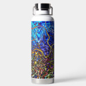 Abstract Glas in lood - Thor Waterfles (Achterkant)