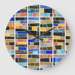 Abstract glasmozaïek: textuur met hoge resolutie. grote klok