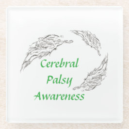 abstract glazen onderzetter