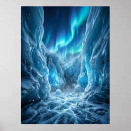 Abstract Glitch Digital Chaos Art Poster