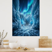 Abstract Glitch Digital Chaos Art Poster (Keuken)