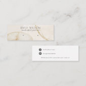 Abstract Glitter Gold Beige Stud Veroorbaar beelds Mini Visitekaartje (Voorkant / Achterkant)