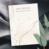 Abstract Glitter Gold Ivory Stud Earning Display Visitekaartje