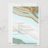 Abstract Glitter Strata Trouwmenu ID903 (Achterkant)