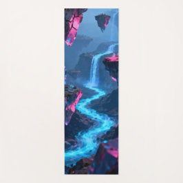 Abstract gloeiende rivier stromend  yogamat