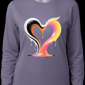 Abstract Glossy Dripping Heart Pop Art T-shirt