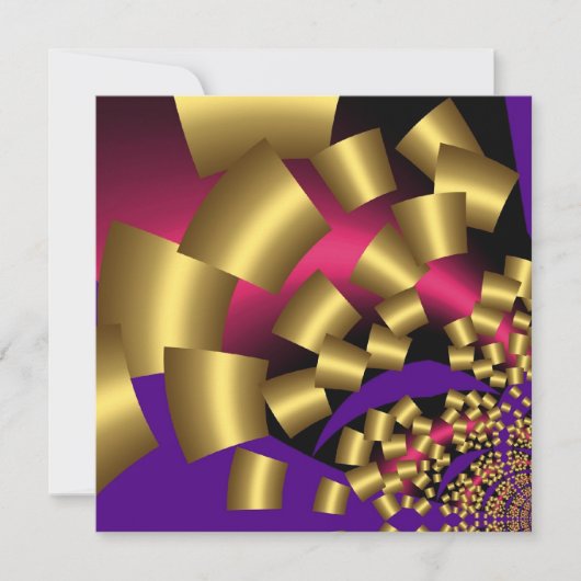 Abstract Gold Confetti-uitnodiging Kaart (Voorkant)